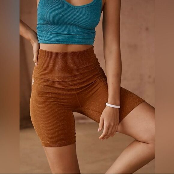 NWOT Free People Happiness Runs Bike Short - Picture 7 of 11